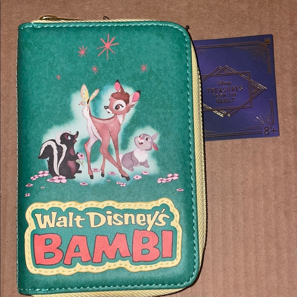 NWT Disney Bambi & Frinds Green Wallet